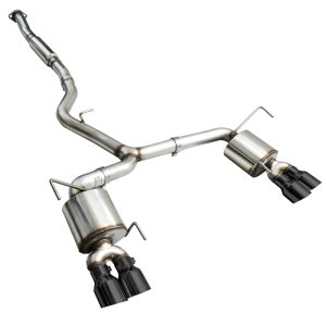 Subaru WRX Performance Exhaust - Rear - AWE Tuning - Cat-Back Touring, Diamond Black Tips (102mm) - Diamond Black - `15-`27